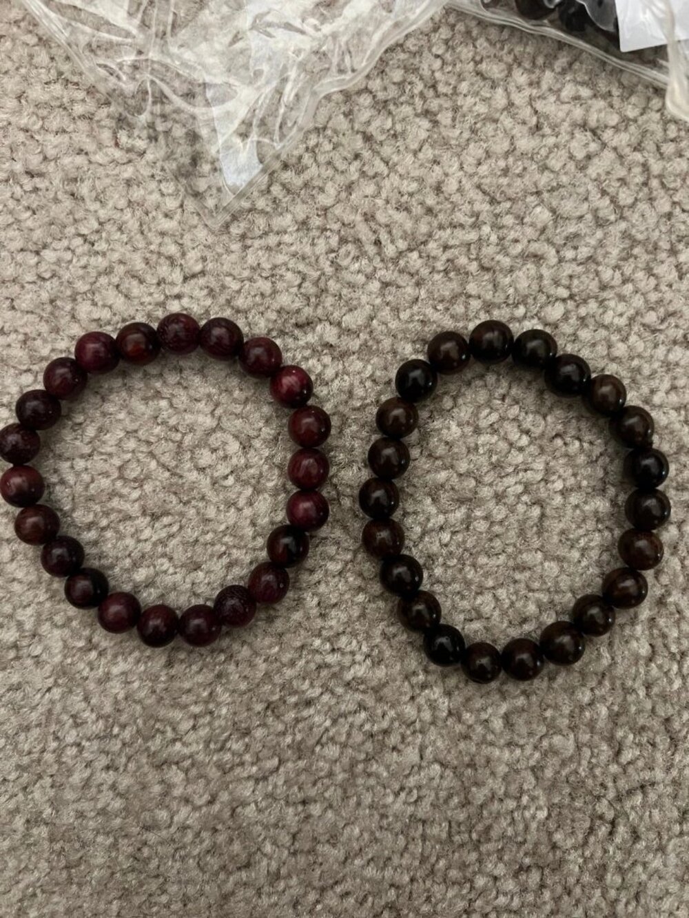 Dark Wood Bead Bracelet Natural Wood New